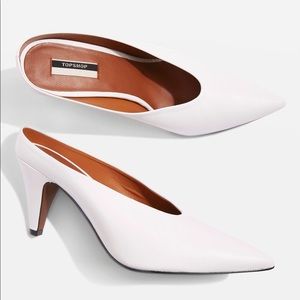 TOPSHOP White Mules